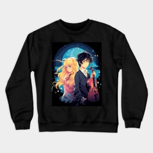 your lie in april fanart anime graphic tee Crewneck Sweatshirt